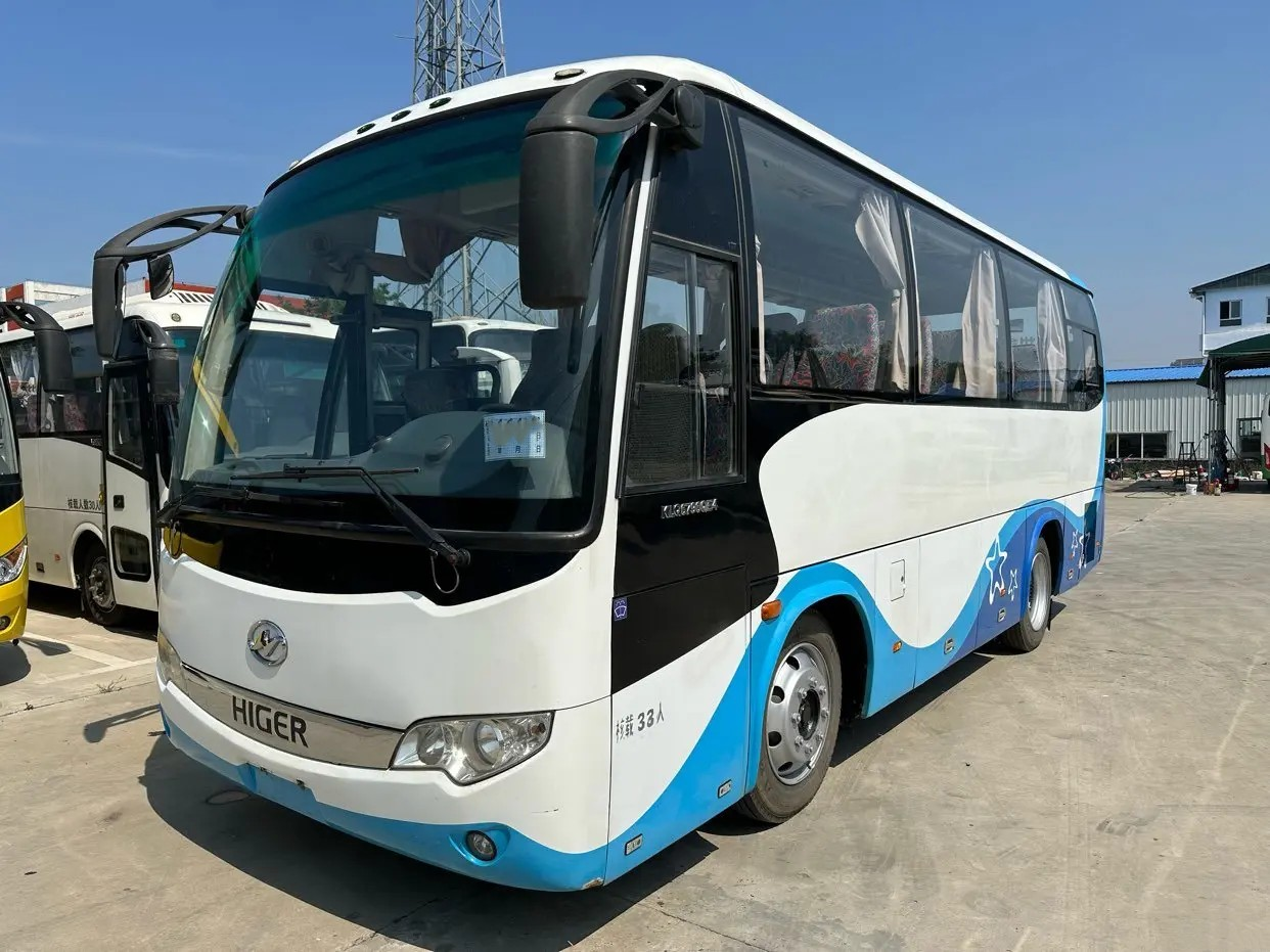 Used Church Bus Front Engine 6 Cylinders 220hp Leaf Spring 45 Seats With Air Conditioner Zhongtong LCK6108D