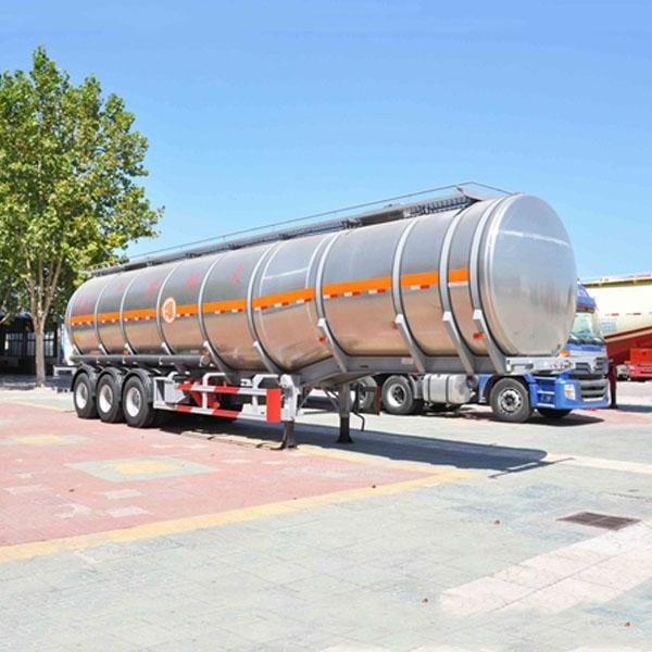 Aluminum Insulated Tanker Semi Trailer For Asphalt Edible Crude Oil