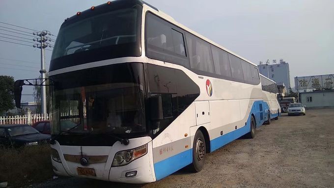 YUTONG Band Used Coach Bus 2013 Year With A/C / Diesel Weichai 336hp Engine