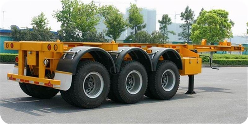 3* 13 tons capacity Second hand Skeleton semi trailer