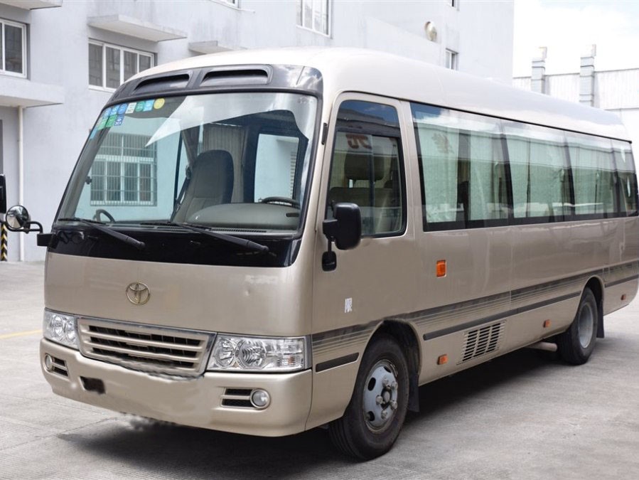 13 Seats Used Toyota Bus , Toyota Coaster Used Bus With Luxury Inner Decoration