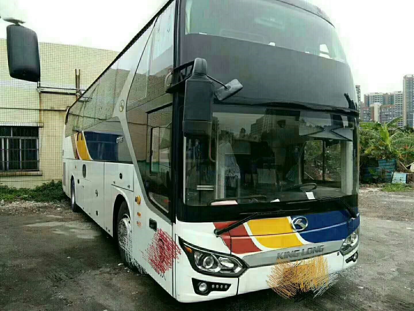 Kinglong 6119 Model  55 SEATS 2010 Year Used Diesel Coach Bus with airbag wechai 336 with good condition no accident