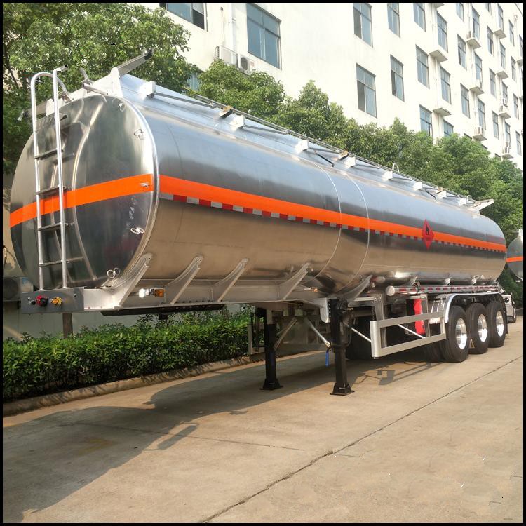 Tri Axles Aluminium Trailer Tanker oil fuel diesel Transport Tank Capacity 30, 000L-45, 000liters 12 wheels