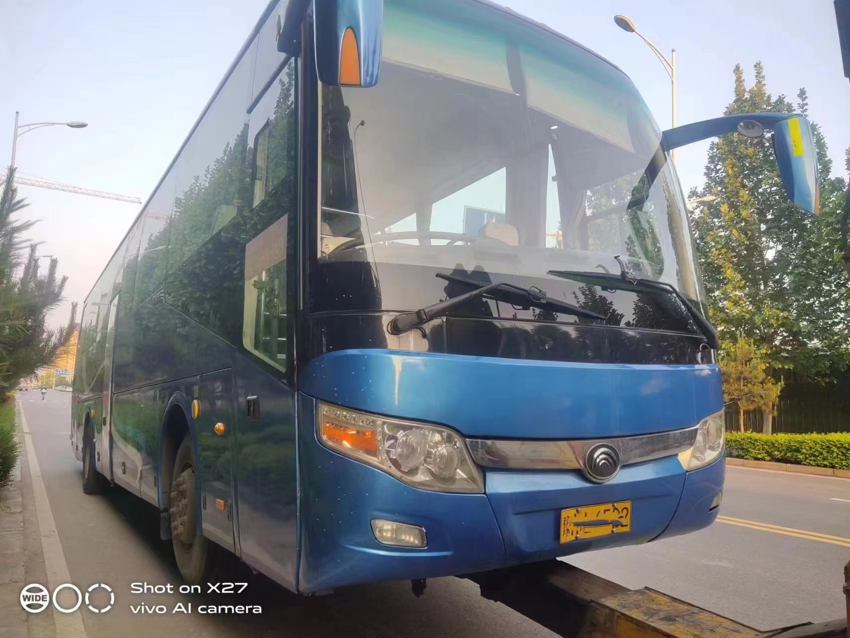Second Hand Tour Bus Weichai Engine 55 Seats Double Doors Sealing Window 11.5 Meters Used Young Tong ZK6127